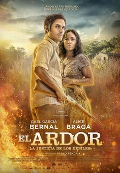 the movie poster for elaror starring in spanish and english, with an image of a