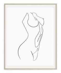 a black and white line drawing of a woman's body in the shape of a torso