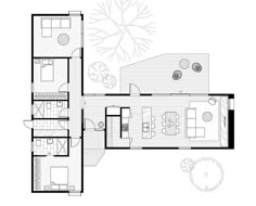 the floor plan for a modern house