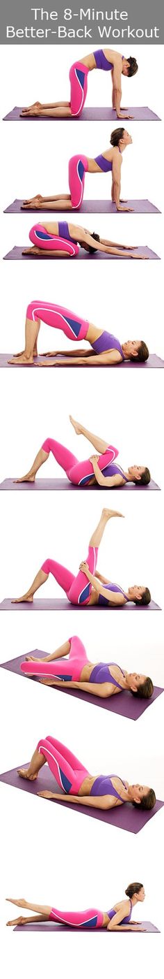 a woman is doing yoga poses on her stomach and back, with multiple angles to the side