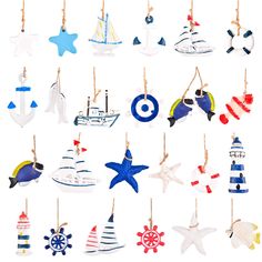 PRICES MAY VARY. What you will get: totally 24 pieces nautical ornaments including starfish, sailboat, anchor life ring, light house and so on. They are all nautical miniatures of different styles, with sufficient quantities and diverse styles to meet your daily needs Premium Materials: These mini beach ornaments are made of wood and resin, with a linen cord attached for easy hanging display, mediterranean style miniatures can make your decoration more sophisticated Ocean-inspired decorations: T Christmas Tree Catamaran, Bobber Christmas Tree, Nautical Christmas Lights, New England Christmas Ornaments, Lobster Buoy Christmas Tree, Beachy Christmas Tree Ornaments, Surf Themed Christmas Tree, Coastal Christmas Tree Ornaments, Fishing Net Decor