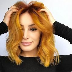 Yellow Hair Color, Sunset Hair, Yellow Hair, Orange Hair, Hair Inspo Color, Hair Envy, Gold Hair, Grunge Hair