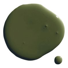 an olive green color is being used to create the shape of a droplet on a white background