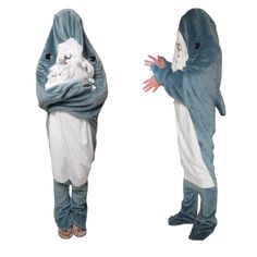 PRICES MAY VARY. Premium Materials: Our shark onesie is made of super soft flannel fleece fabric. Comfortable and lightweight,warm and durable. Shark that can change color: Gently stroke the surface of the shark, you will find that the shark will change between light blue and dark blue, magical shark toys.It's machine washable! Since the shark wearable blanket is not a traditional garment, the size tag is not Standard size,please refer to the size chart according to your height and weight to cho Shark Toys, Shark Sleeping Bag, Shark Onesie, Shark Pajamas, Shark Tail, Shark Costume, Shark Costumes, Pajama Day, Shark Gifts