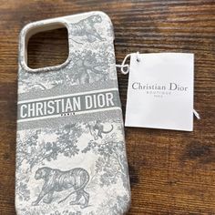 This Is A Lovely Christian Dior Leather Case For The Iphone 14 Pro. Christian Dior Phone Case, Dior Phone Case, Dior Boutique, Iphone 14pro, Luxury Aesthetic, Cover For Iphone, Christmas List, Leather Case, Christian Dior