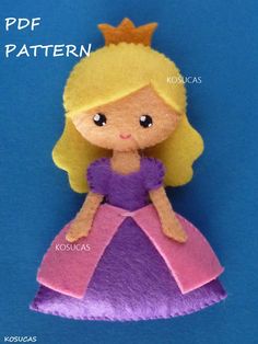 a little princess doll with a purple dress