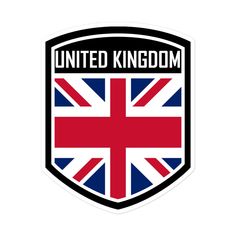 the united kingdom emblem with an english flag on it