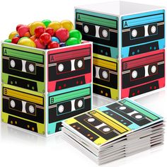 PRICES MAY VARY. Package content: you will get 8 pieces 5.5 x 7 inch cassette tape bucket centerpieces for 80’s party supplies and 90's theme parties, which are enough to meet your decoration needs Quality material: our 80s theme party decorations are made of quality paper, which are reusable, lightweight and nonfading; These exquisite 90's theme parties decorations will bring you a lot of retro feeling Amazing for candy: this cassette tape table decor is a must have for your candy buffet set up Kids Party Centerpieces, Retro Hip Hop