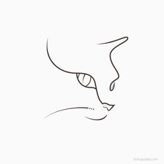 the outline of a cat's face