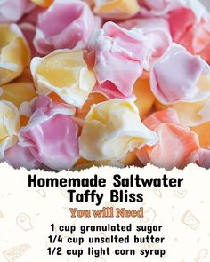 homemade saltwater taffy bites you will need