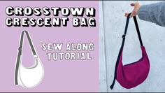 the crosstown messenger bag sewing pattern is shown