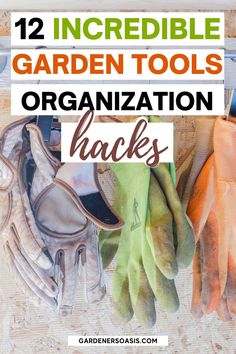 12 Garden Tool Storage Ideas (How To Organize Garden Tools) Garden Tools Organization, Garden Tool Storage Ideas, Organize Garden Tools, Tool Storage Ideas, Messy Garden, Tools Organization, Garden Tool Rack, Hose Hanger, Garden Tool Organization