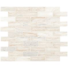 a white marble tile wall that has been made from different types of stone and is shown in