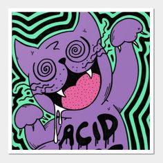 an image of a purple cat with the word agip on it