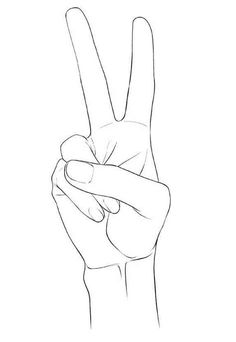 a hand making the peace sign with their fingers