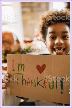 Child Holding the “I’m Thankful” Sign - MasterBundles Collage. Cute Photos