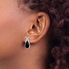 Black Statement Earrings, Nature Earrings, Fine Jewelry Gift, Selling Jewelry, Earring Backs, Teardrop Earrings