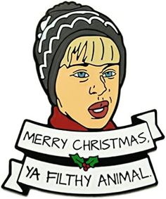 a cartoon character with a ribbon around her neck that says merry christmas ya filthy animal