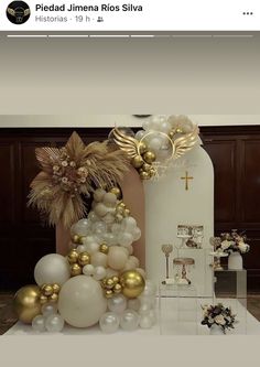 an image of a church with balloons and decorations