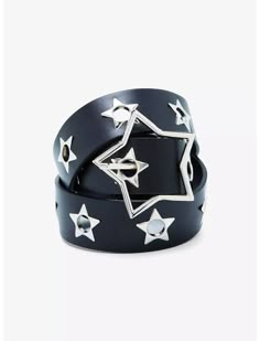 Star Buckle Grommet Belt Star Belt Buckle, Star Aesthetic Outfit, Star Shaped Things, Star Tie, Star Belt, Grommet Belt, Star Clothing, Tall Hoodies, Studded Belt