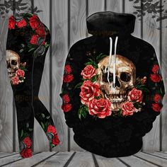 Black Rose Flower Skull Legging and Hoodie Set available in T-shirt, hoodie, tank top, longsleeve, multi color and size S M L XL XXL 3XL 4XL 5XL. Shipping from the US. Easy 30 day return policy - Shop now! 6.1-ounce, 100% cotton .Double-needle neck, sleeves and hem; Roomy Unisex Fit. Ash is 99% cotton, 1% poly; Sport Grey is 90% cotton, 10% poly; Dark Heather is 50% cotton, 50% polyester .Decoration type: Digital Print. Made by Gildan Rose Tshirt, Black Rose Flower, Flower Hoodie, Skull Leggings, Leggings Hoodie, Skull Face, Skull Fashion, Hoodie Set, Flower Skull