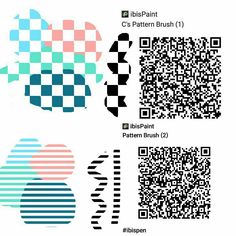 three different types of qr code designs