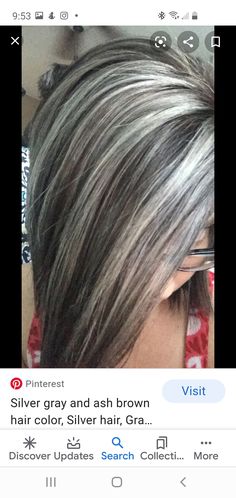 Blonde Highlights On Dark Hair Short, Blonde Hair With Grey Highlights, Brown Hair Pictures, Gray Hair Women, Ash Brown Hair Color, Dark Blonde Hair Color, Ash Brown Hair