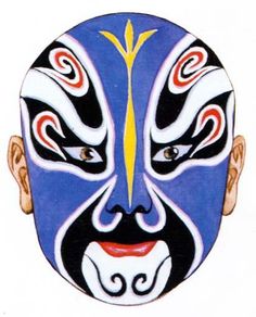 Peking Opera Mask, Chinese Peking Opera, Blow Painting Art, Mask Png