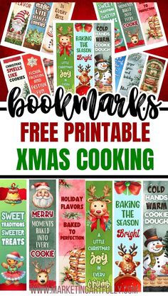 These fun and festive bookmarks are perfect for all the cooking enthusiasts on your list. Free printable! Diy Cookbook Ideas Free Printable, Diy Cookbook Ideas, Christmas Bookmarks Printable, Themed Bookmarks, Recipes For Christmas, Diy Cookbook, Free Printable Bookmarks, Printable Bookmarks, Christmas Gift Tags Printable