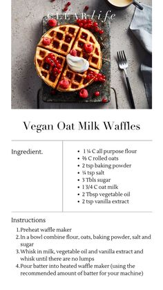 a recipe for vegan oat milk waffles