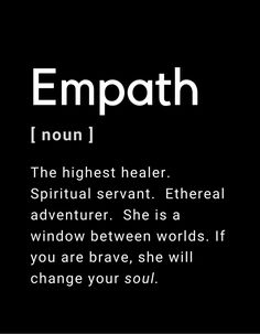 the words empath are written in white on a black background