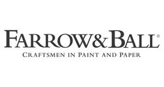 the logo for farrow & ball craftsmen in paint and paper, which has been designed