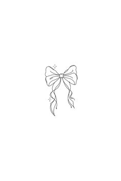 a line drawing of a bow on a white background