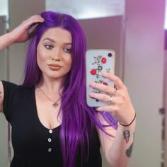 Arctic Fox Purple Af, Arctic Fox Purple, Hidden Hair Color, Ocean Park Hong Kong, Dyed Hair Purple, Arctic Fox Hair Color, Vivid Hair Color, Colourful Hair, Vegan Products