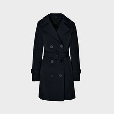 Classic yet modern, the KIMBERLY by RUDSAK is a mid-length women's belted trench coat that features a double-breasted front design crafted in water-repellant fabric, providing both style and protection from the elements. A light down insulated lining provides warmth on cool days, while an embroidered branded detail on the back of the collar adds an unexpected signature element. Perfect for transitional weather, the KIMBERLY trench seamlessly combines style and practicality, making it an elevated Gothic Trench Coat, Mugler Trench Coat, Black Double-breasted Wool Coat With Concealed Placket, Leather Varsity Jackets, Black Technical Moisture-wicking Outerwear, Black Long-sleeved Raincoat With Drawstring Hood, Trench Jacket, Belted Trench Coat, Teddy Jacket