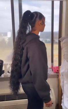 Bday Hair, Bts Hairstyle, Black Ponytail Hairstyles, Weave Styles, Quick Weave Hairstyles, Hair Buns, Birthday Hair, Braided Hairstyles For Teens, Hair Idea