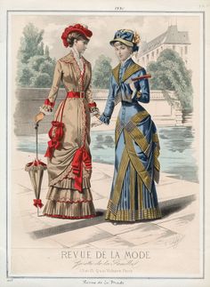 1880, Revue de la Mode Fashion Illustration Vintage