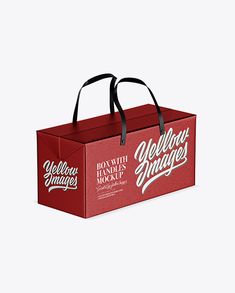 a red shopping bag with black handles and lettering on the side that says gollihan's burgers