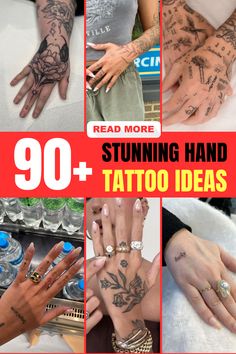 many different tattoos are shown in this collage