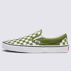 The Trend-Setting Slip-On Recharged by Bold, Fresh ColorsThe Color Theory Collection allows you to create a unique color story by pairing vibrant, unexpected hues with our iconic footwear styles. Made with an old school canvas upper featuring our signature checkerboard print, this seasonal Classic Slip-On Checkerboard honors our legendary laceless silhouette while offering a fresh look that boosts the appeal of this easy-to-wear shoe. Iconic Slip-On shoe Low profile canvas uppers with classic ch Vans Store, Vans Logo, Fantasy Wardrobe, Platform Mary Janes, Sweatpants Shorts, Color Story, Take My Money, Snowboard Boots, Fresh Look