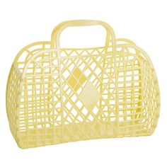 Holiday Suitcase, Cage Bag, Perfect Gift Basket, Jelly Purse, Pretty Storage, Jelly Bag, Yellow Sun, Retro Mode, Toy Rooms