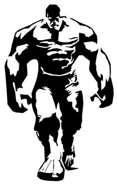 a black and white drawing of a man with muscles