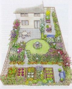 this is an image of a garden design