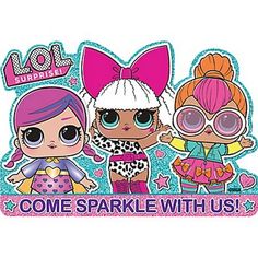 LOL Surprise! Invitation Set w/ Envelopes (8ct) Size: One Size.  Color: Multicolor. Boy Party Games, Princess Party Games, Backyard Party Games, Diy Party Crafts, Bridal Party Games, Sparkle Party, Postcard Invitation, Doll Party, Kids Party Supplies