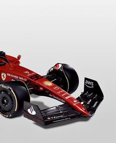 a red race car on a white background