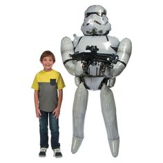 This large foil balloon is a forceful addition to your Star Wars(TM) party supplies! It's a great way to make your celebration soar. Ideal for Star Wars(TM) birthday parties, movie nights or bachelor parties, our Stormtrooper(TM) Airwalkers© balloon is perfectly complemented by our other Star Wars(TM) balloons, available on this website. Your party decorations will be out of this world! Inflated, 33" x 70". © & (TM) Lucasfilm Ltd. Star Wars Party Decorations, Jumbo Balloons, Grandson Birthday, Star Wars Birthday Party, Star Wars Wedding, Star Wars Birthday, Star Wars Party, Mylar Balloons, Balloon Decorations Party