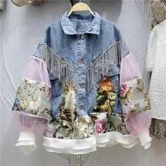 Shipping: Worldwide Express Shipping AvailableDelivery time: 7-15Days Fast ShippingReturns: Fast refund, 100% Money Back Guarantee.Brand Name: heeylaceDecoration: EmbroideryDecoration: PocketsThickness: STANDARDMaterial: CottonMaterial: PolyesterStyle: CasualHooded: NoOrigin: Mainland ChinaPattern Type: CartoonSleeve Length(cm): ShortOuterwear Type: JacketsGender: WOMENRelease Date: SS2021Clothing Length: RegularType: Sleeveless VestItem Type: Outerwear & CoatsModel Number: heeylaceCollar: Turn- Lantern Sleeve Cardigan, Fashion Denim Jacket, Tassel Jacket, Patchwork Denim Jacket, Denim Jacket Fashion, Denim Fashion Women, Denim Patchwork, Denim Jacket Women, Mixing Fabrics