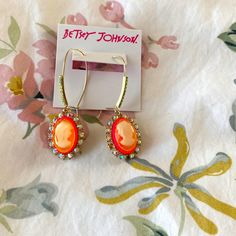 Questions? Leave A Comment Below! Aesthetic 2024, Granny Chic, Betsey Johnson Jewelry, Gold Orange, Orange Gold, Very Rare, Betsey Johnson, Leave A Comment, Jewelry Ideas