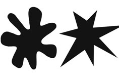 two black stars on a white background