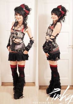 Scene Inspired Outfits, 2010s Tumblr Fashion, Modern Scene Fashion, Rokku Gyaru Outfits, Goth Gyaru, Rokku Gyaru, Punk Cosplay, Goth Clothing